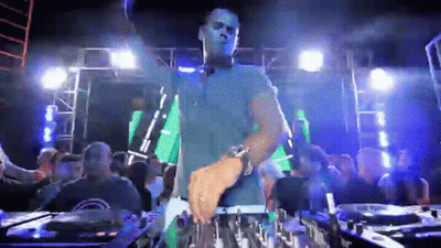 DJ Playing Music In Front Of Crowd GIF