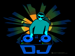 DJ Playing On Spotlight Animation GIF