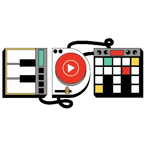 DJ Turntable Keyboard And Pad Controller Sticker
