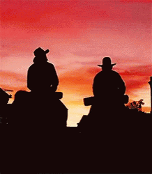 Django Riding Horse Silhouette GIF