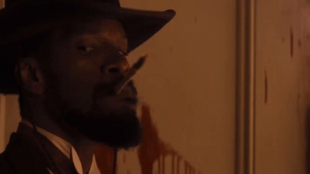 Django Smoking Jamie Foxx GIF