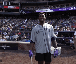 DK Metcalf Baseball Bat GIF