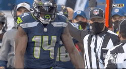DK Metcalf Shakes Head GIF