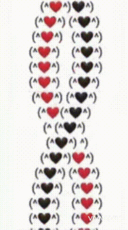 DNA Red Black Hearts Double Helix GIF