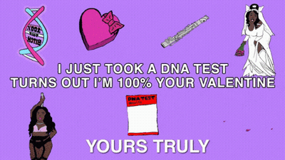 DNA Test 100% Your Valentine Poster GIF
