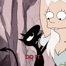 Do It Do It Disenchantment Luci Black Cat GIF