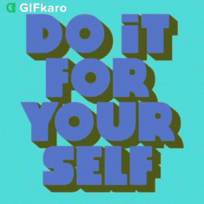 Do It For Your Self Purple Letters Poster GIF