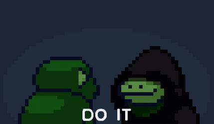 Do It Pixelized Green Monkey Avatar GIF