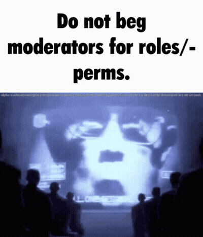 Do Not Beg Moderators For Roles Perms GIF
