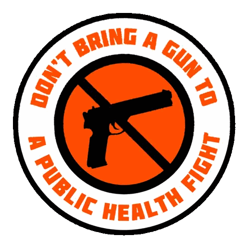 Do Not Bring Gun To Public Health Fight Sign Sticker