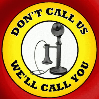 Do Not Call Us Sign GIF