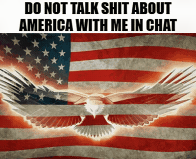 Do Not Talk Shit About America Flag Eagle GIF