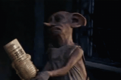 Dobby Holding Newspaper GIF