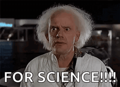 Doc Brown Making Funny Face Saying For Science