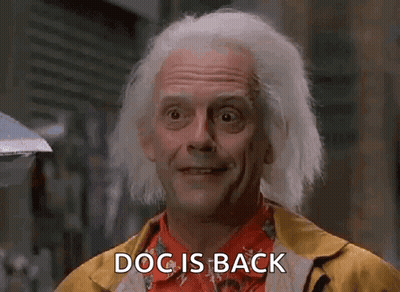 Doc Brown Says Doc Is Back GIF
