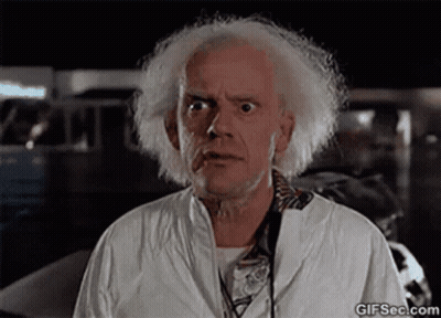 Doc Brown Surprised Face GIF