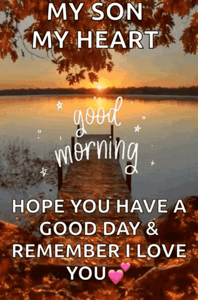 Dock With Good Morning Love Message GIF