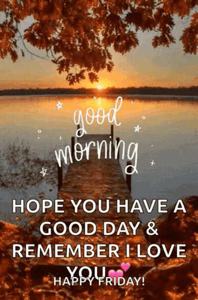 Dock With Good Morning Message GIF