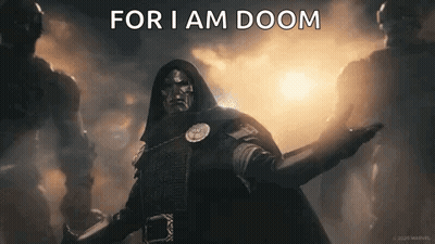 Doctor Doom Standing Before Soldiers Arms Outstretched GIF