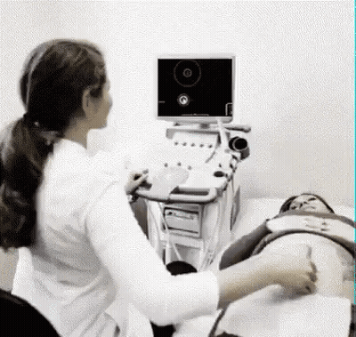 Doctor Examining Pregnant Woman With Ultrasound GIF