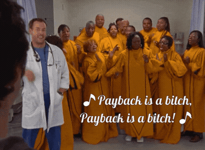 Doctor In Front Of Choir Singing Payback Is A Bitch GIF