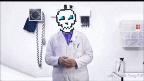 Doctor In Skull Mask Dancing In Hospital Room GIF