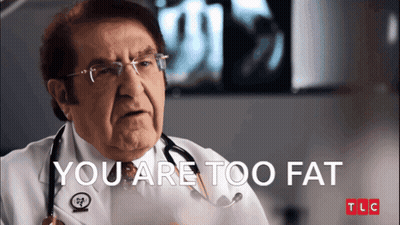 Doctor Says You Are Too Fat With TLC Logo GIF
