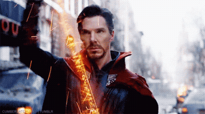 Doctor Strange Holding Sword With Sparks GIF