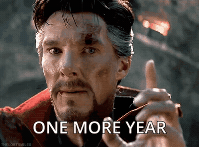 Doctor Strange Pointing At Camera One More Year GIF