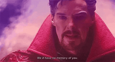 Doctor Strange Red Coat Saying We'd Have No Memory Of You GIF