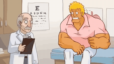 Doctor Talking To Patient In Front Of Eye Chart GIF