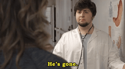Doctor With Stethoscope Says He's Gone GIF