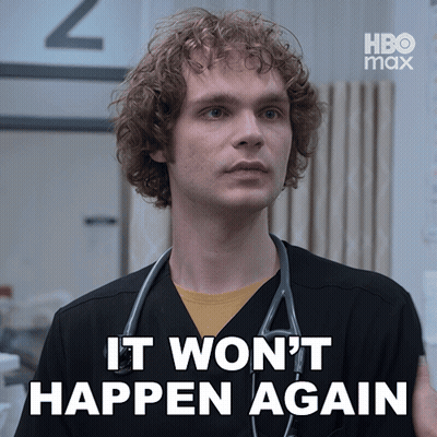 Doctor With Stethoscope Says It Won't Happen Again GIF