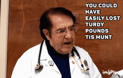 Doctor With Stethoscope Says You Could Have Easily Lost Turdy Pounds Tis Munt GIF
