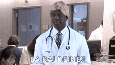 Doctor With Wig And Stethoscope GIF