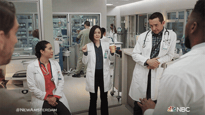 Doctors Standing In Hospital Room #NewAmsterdam GIF