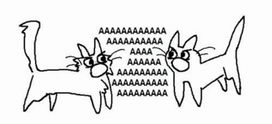Doddle Art Cat Screaming GIF