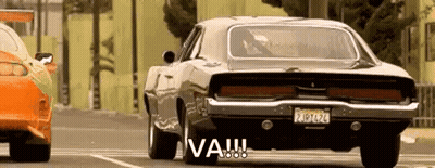 Dodge Charger Next To Orange Car GIF