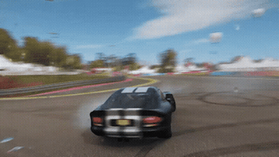 Dodge Viper Driving On Track With License Plate JC GIF