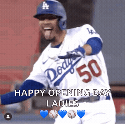 Dodgers Baseball Player Celebrates Home Run GIF