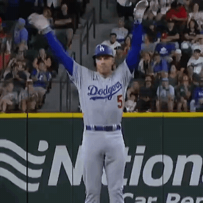 Dodgers Baseball Player Celebrating GIF