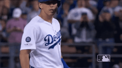 Dodgers Baseball Player In Crowd GIF
