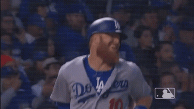 Dodgers Baseball Player In Dugout GIF