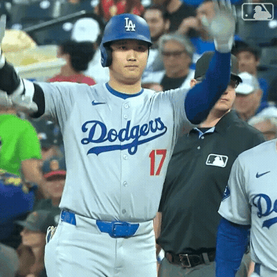 Dodgers Baseball Player Number 17 GIF