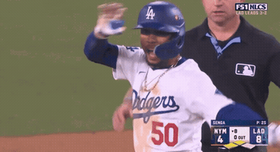 Dodgers Baseball Player Number 50 GIF