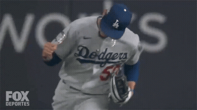 Dodgers Baseball Player Number 50 Running GIF