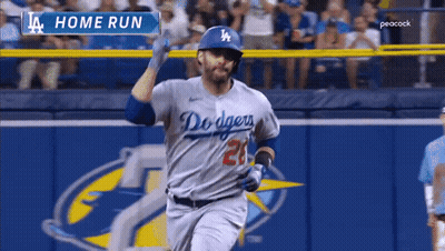 Dodgers Baseball Player Running Home GIF