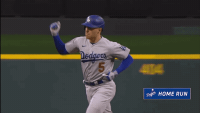 Dodgers Baseball Player Running To Base GIF