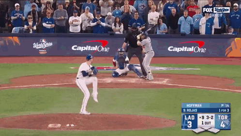 Dodgers Baseball Player Standing In Front Of Crowd GIF