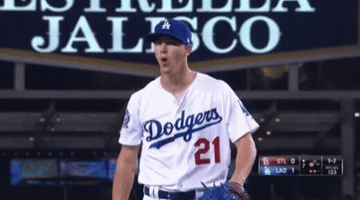 Dodgers Baseball Player Standing GIF